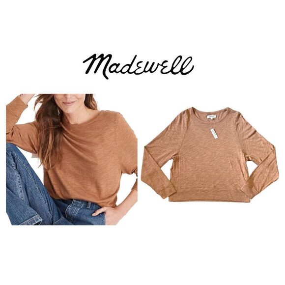 Madewell Highpoint Dolman-Sleeve Tee Heather Rust Size Small New With Tags - Picture 1 of 9